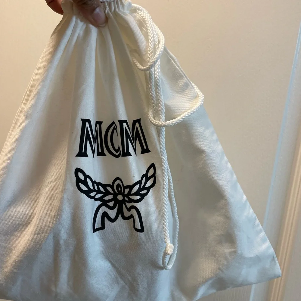 MCM Gretl Cubic Logo Jacquard/Leather Crossbody - Picture 11 of 11